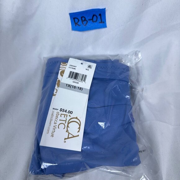 Becca Etc by Rebecca Virtue Women's Tab Side Hipster Bikini Bottom Mist Size 1X - Picture 2 of 2